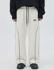 GRPHX White Oversized Cotton Lower 330 GSM front view – heavyweight comfort fit
