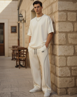 GRPHX Cafe Line Co-ord Set front view matching top and bottom India