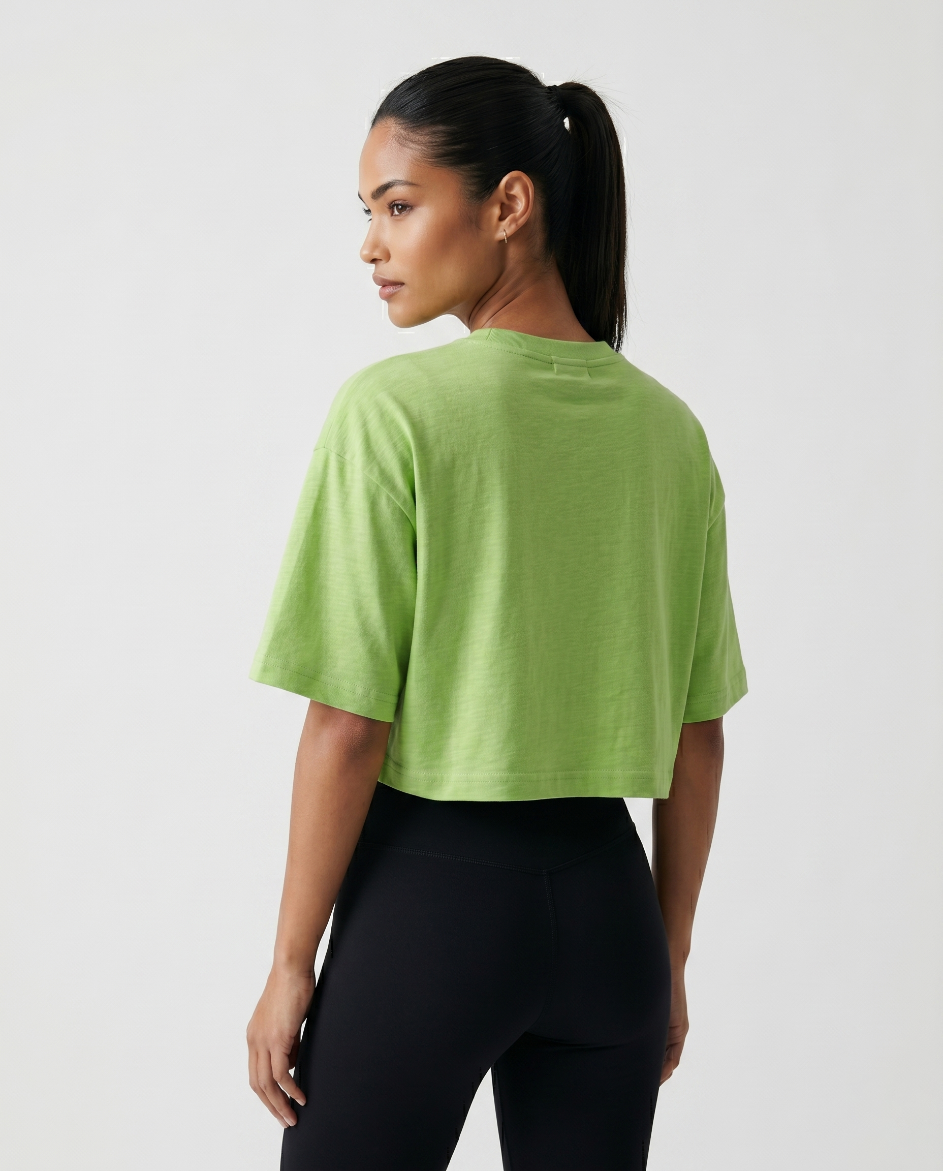 GRPHX GYM GIRL crop tee back view – bold gym statement