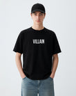 GRPHX Not the Hero Villain Edition graphic oversized t-shirt front view
