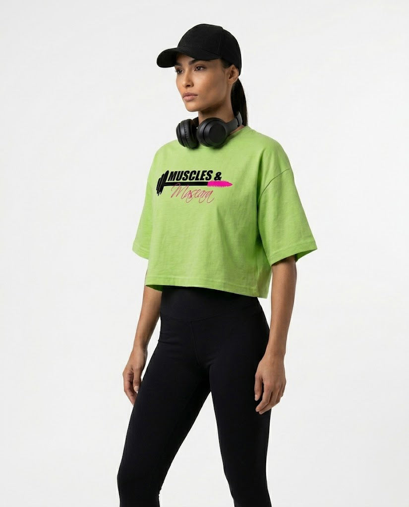 GRPHX Muscles and Mascara gym crop top India women's streetwear