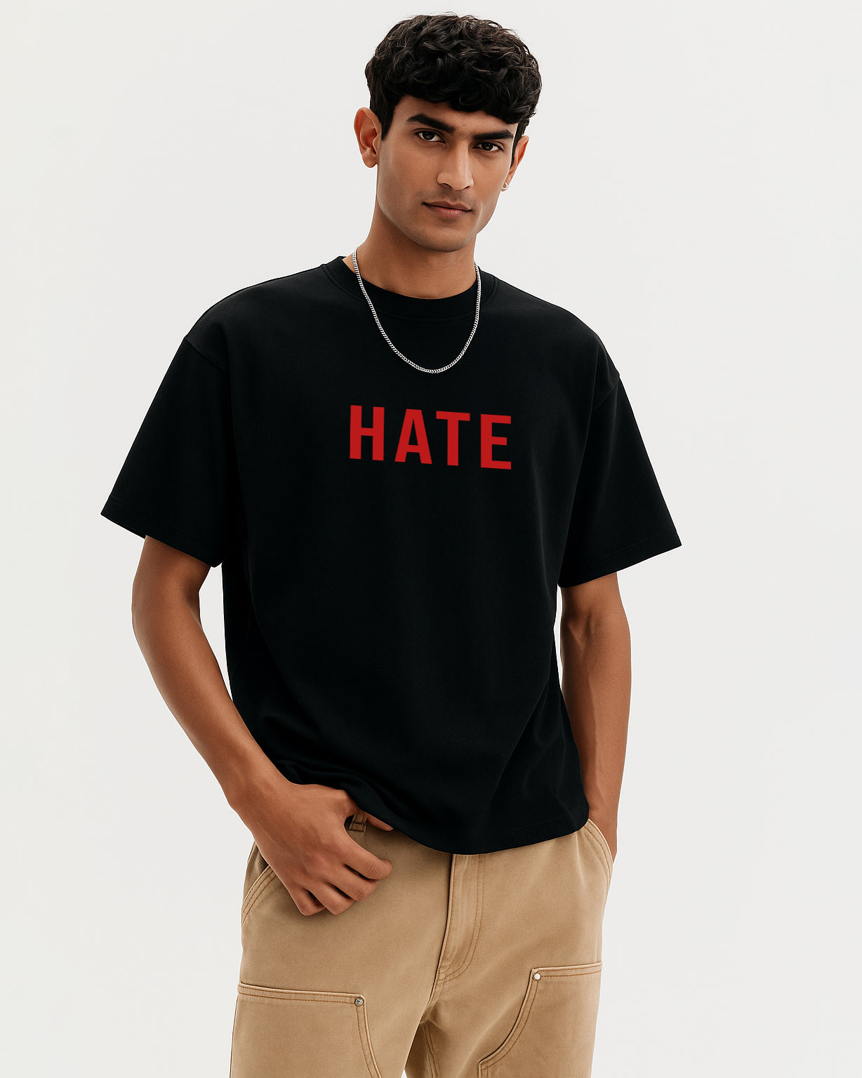 GRPHX Stand Against Hate graphic oversized t-shirt front view