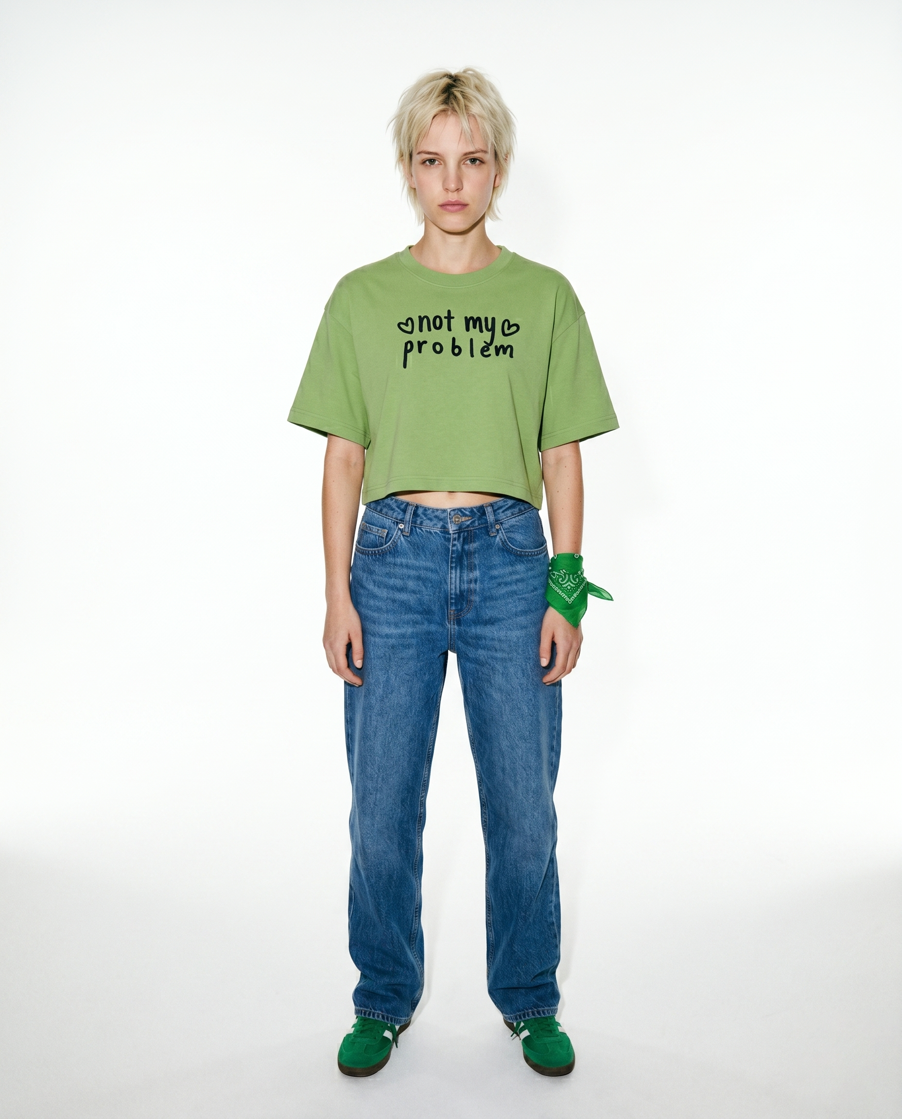 GRPHX Not My Problem graphic crop top India women's streetwear