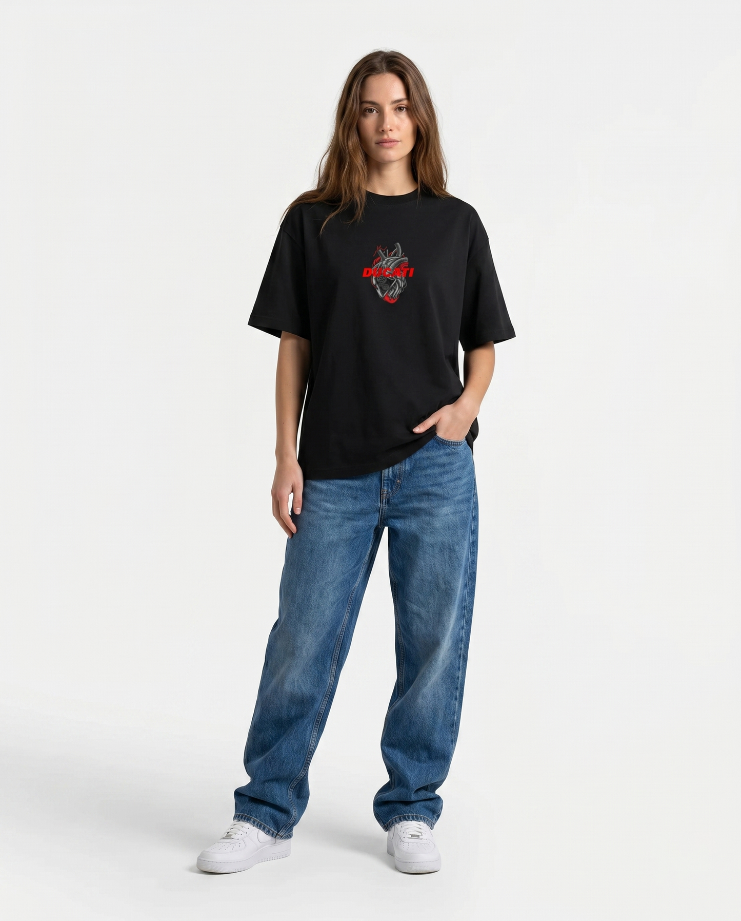 GRPHX Ducati V4S black t-shirt lifestyle photography