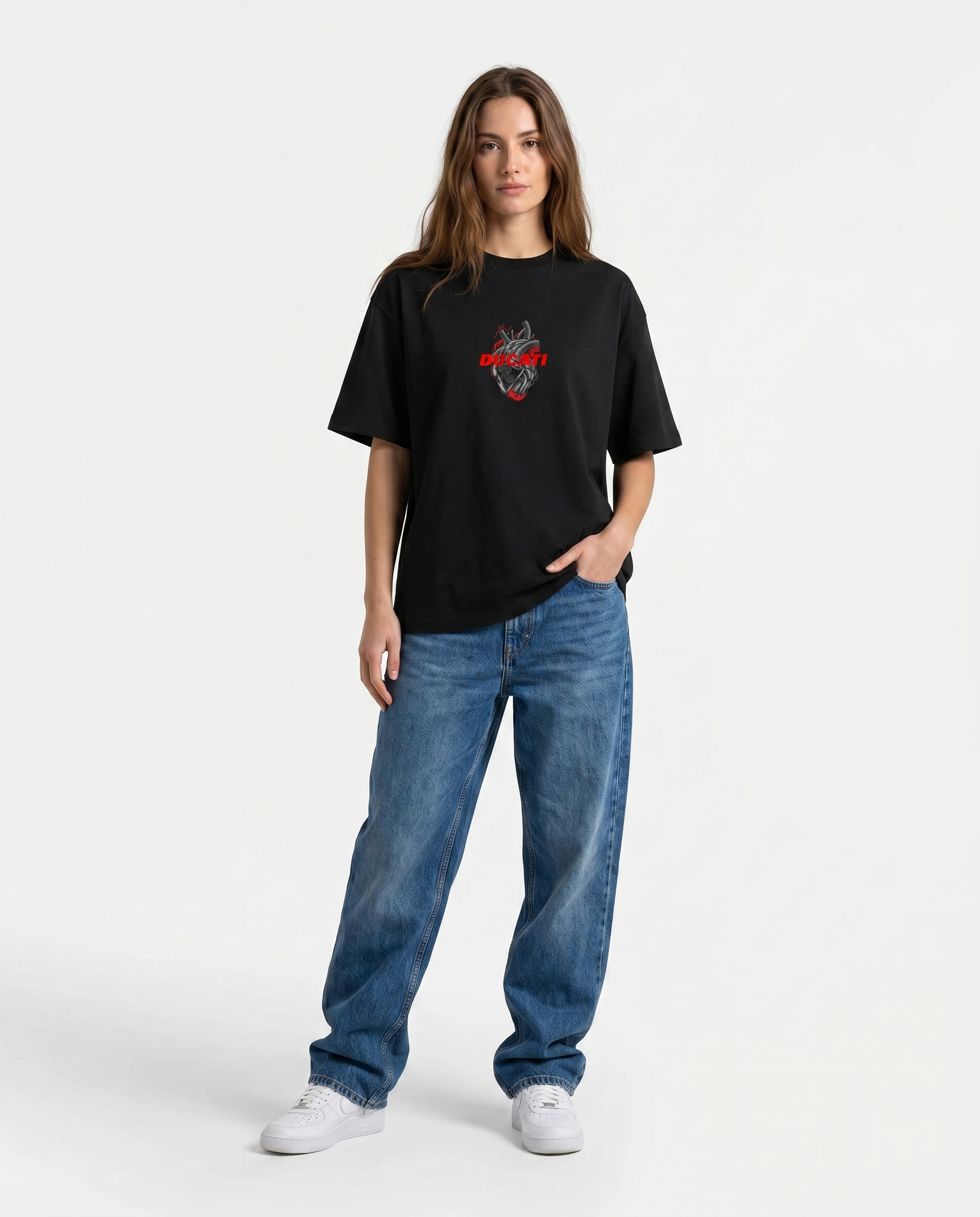 GRPHX Ducati V4S black t-shirt lifestyle photography