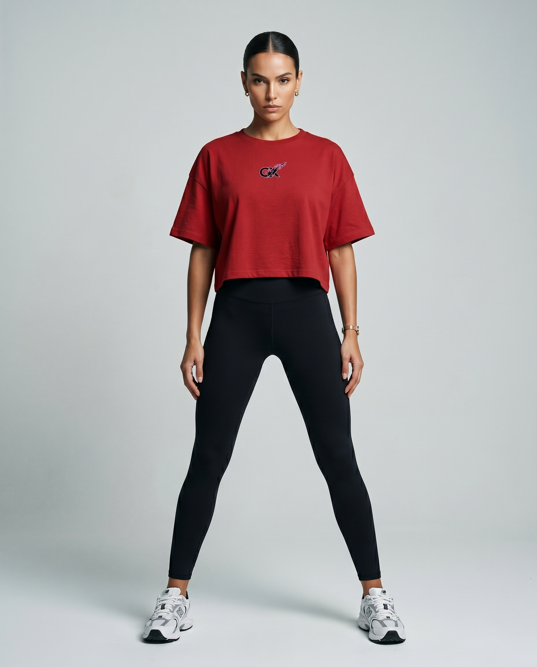 GRPHX Muscle Mommy oversized gym crop tee India women activewear