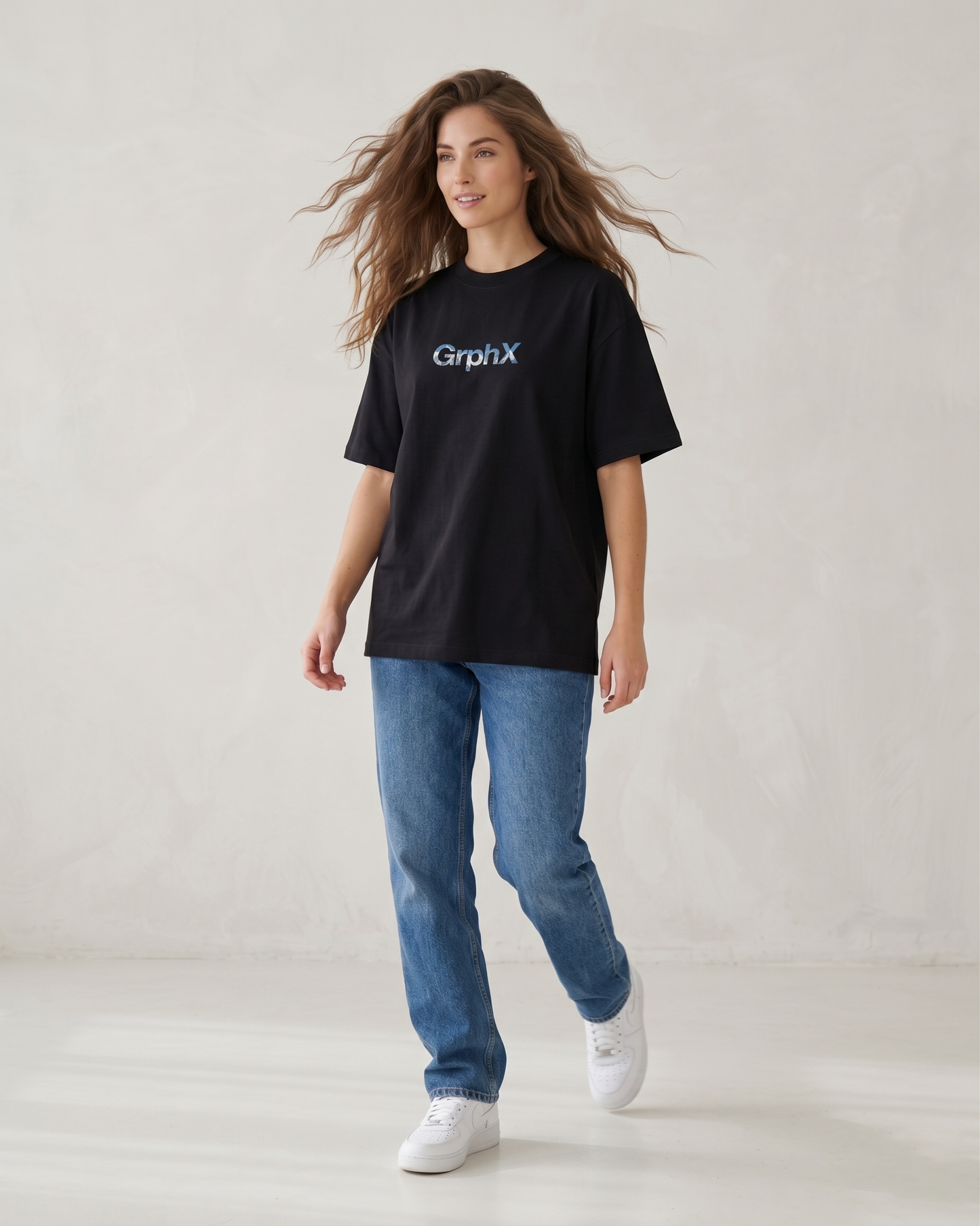 GRPHX Mountain Mode tee – front lifestyle shot 