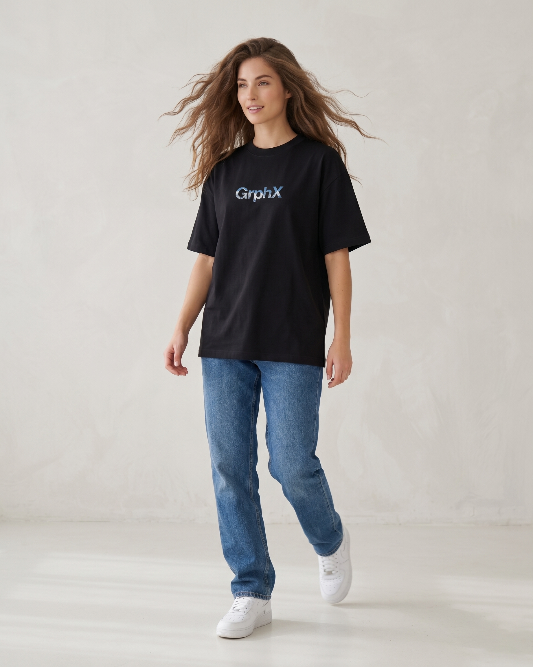 GRPHX Mountain Mode tee – front lifestyle shot 