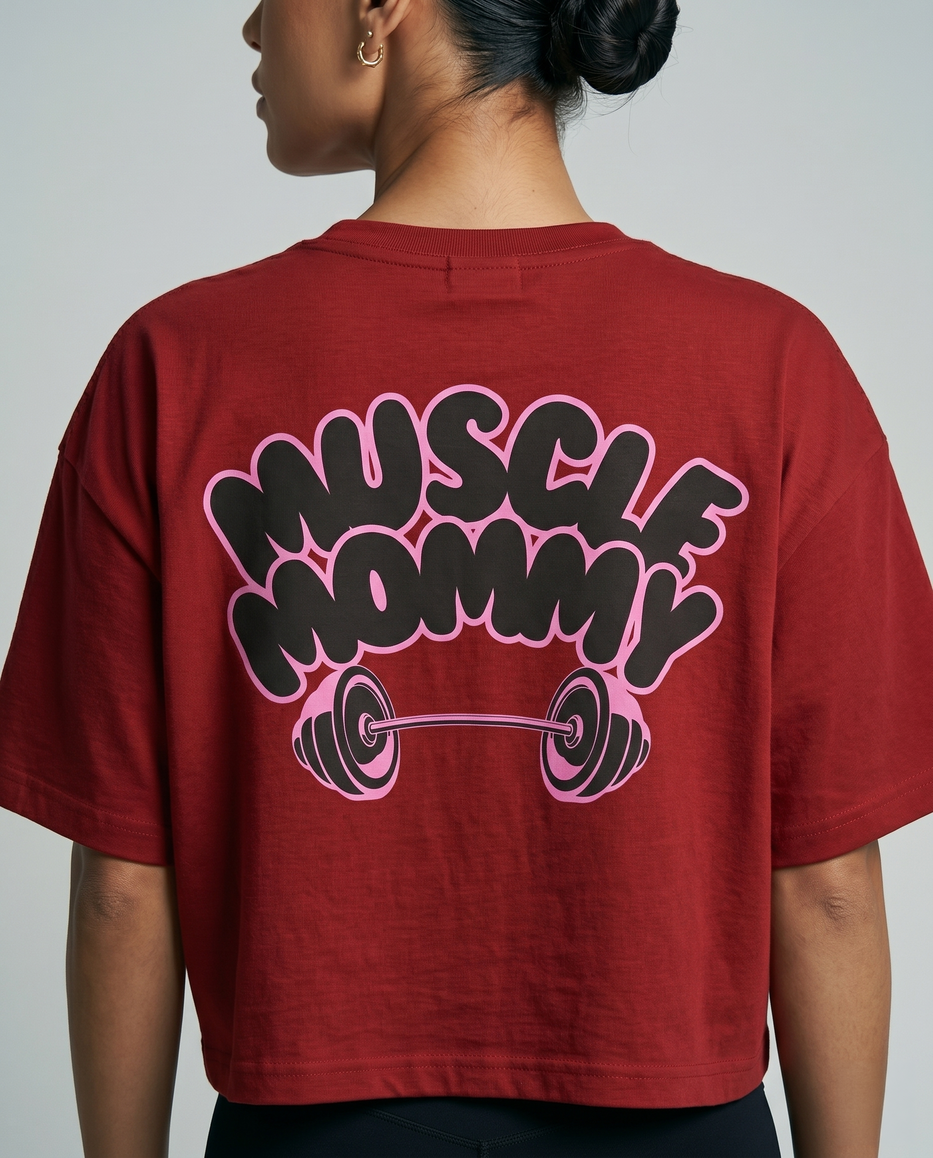 GRPHX Muscle Mommy crop tee  – gym girl statement