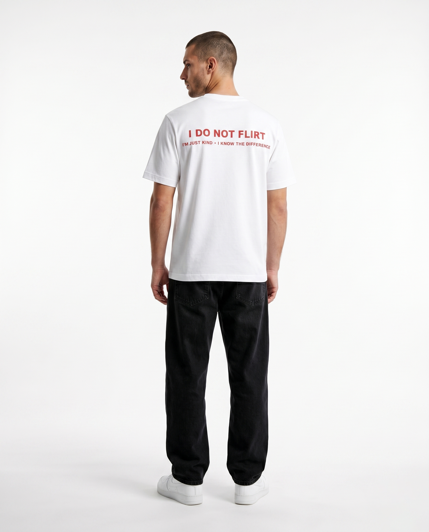 GRPHX I Do Not Flirt funny graphic tee back view