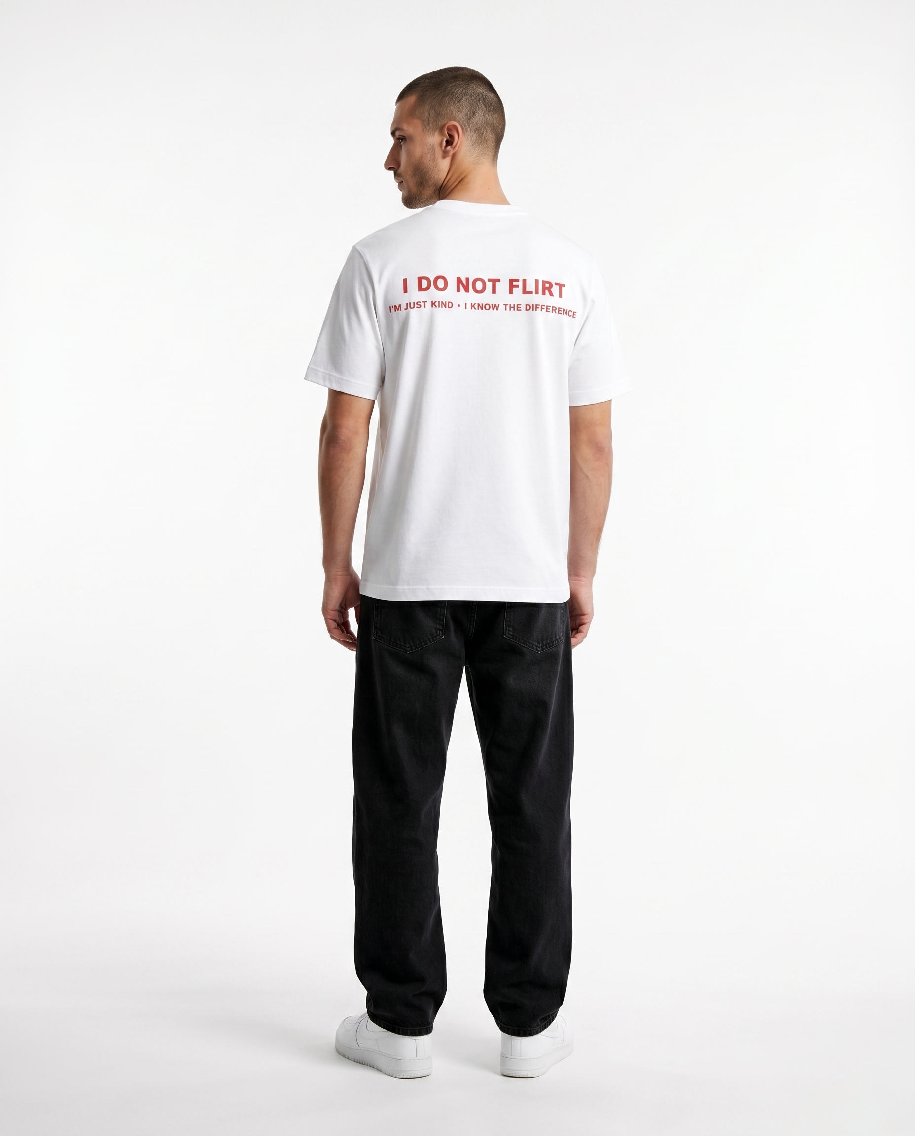 GRPHX I Do Not Flirt funny graphic tee back view