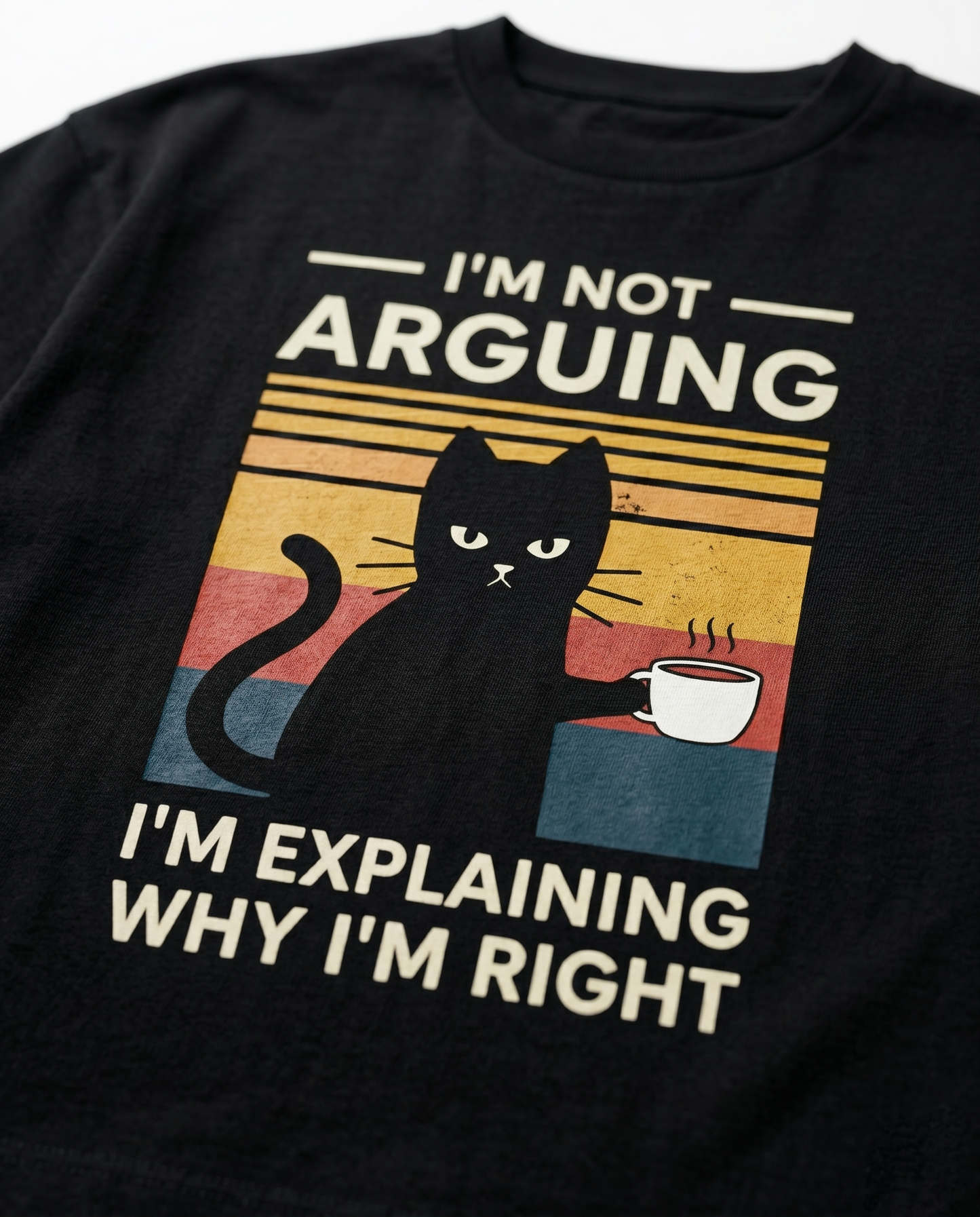 GRPHX I'm Not Arguing graphic oversized crop top detail shot