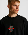GRPHX Ducati V4S graphic black oversized t-shirt front view – automotive streetwear