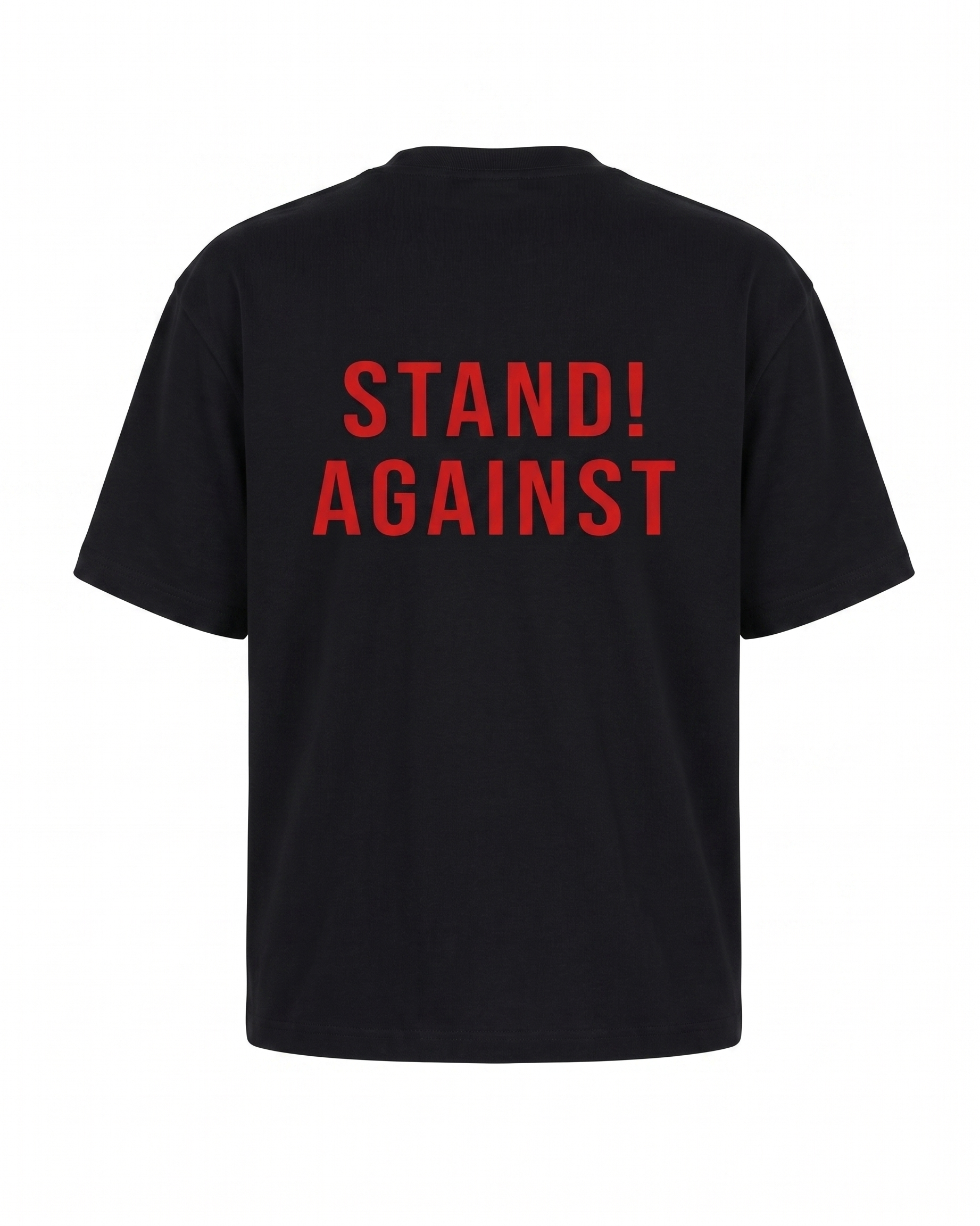 GRPHX Stand Against Hate tee product back view – statement print