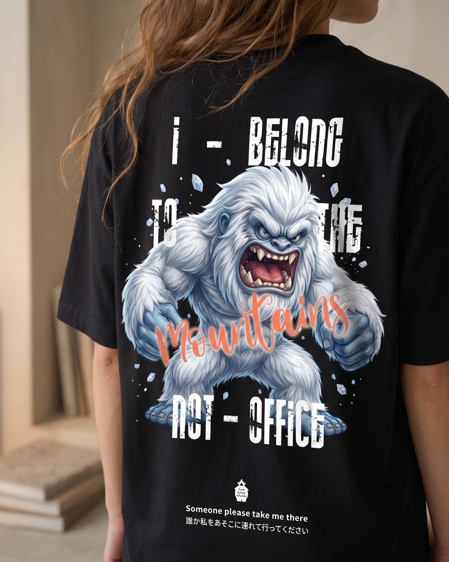 GRPHX Mountain Mode oversized streetwear tee India premium cotton