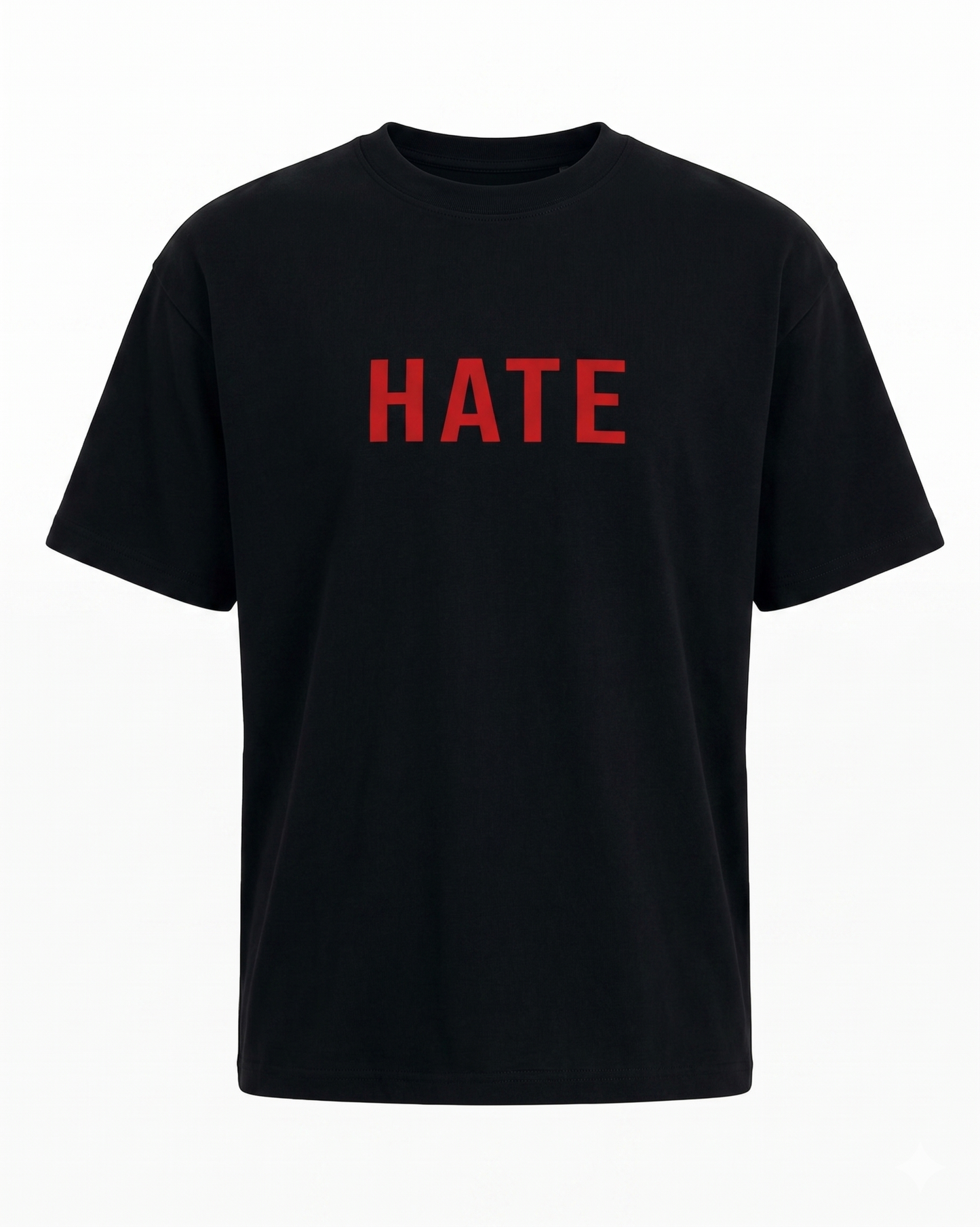 GRPHX GrphX Oversized Cotton T-Shirt – “Stand Against Hate” - Black model wearing premium streetwear India