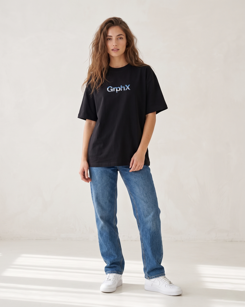 GRPHX “Mountain Mode” Graphic Oversized T-Shirt – Premium Cotton Streetwear
