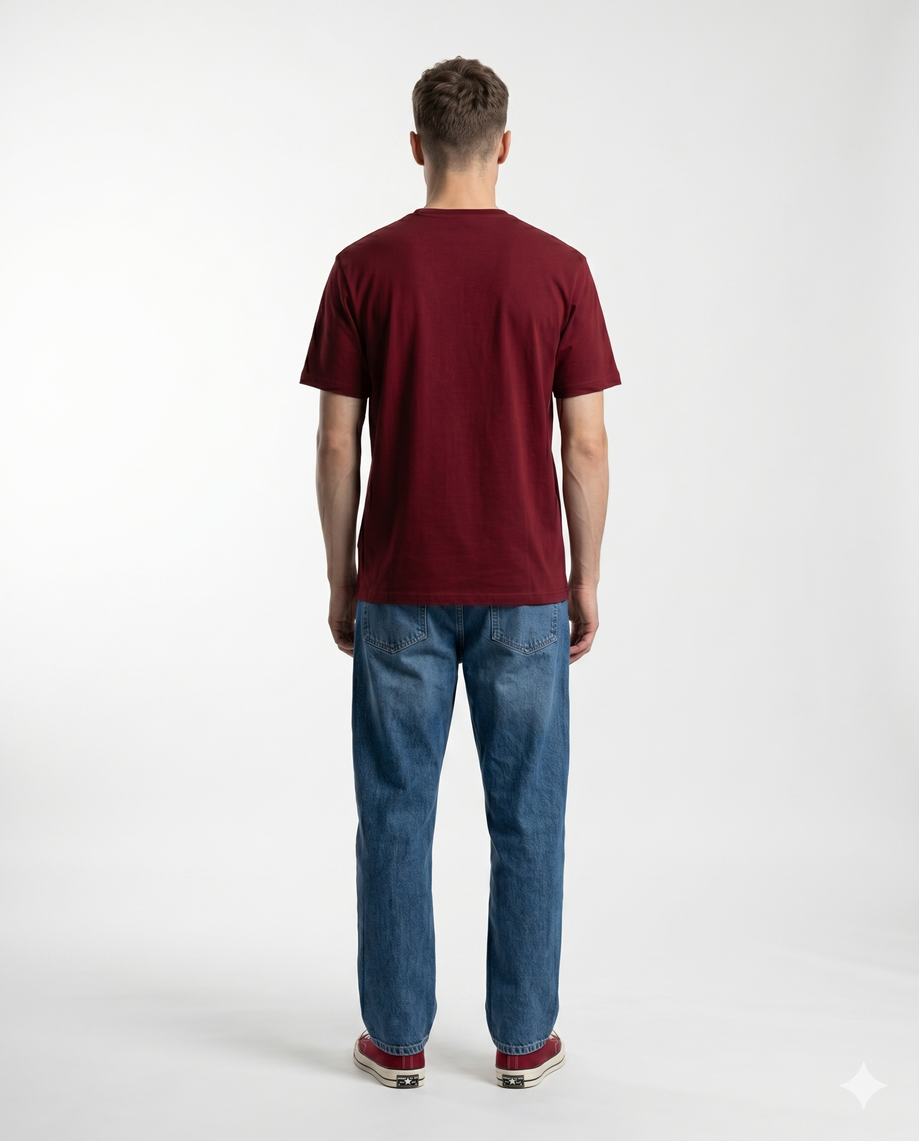 GRPHX Red Flag statement tee back view – minimal print