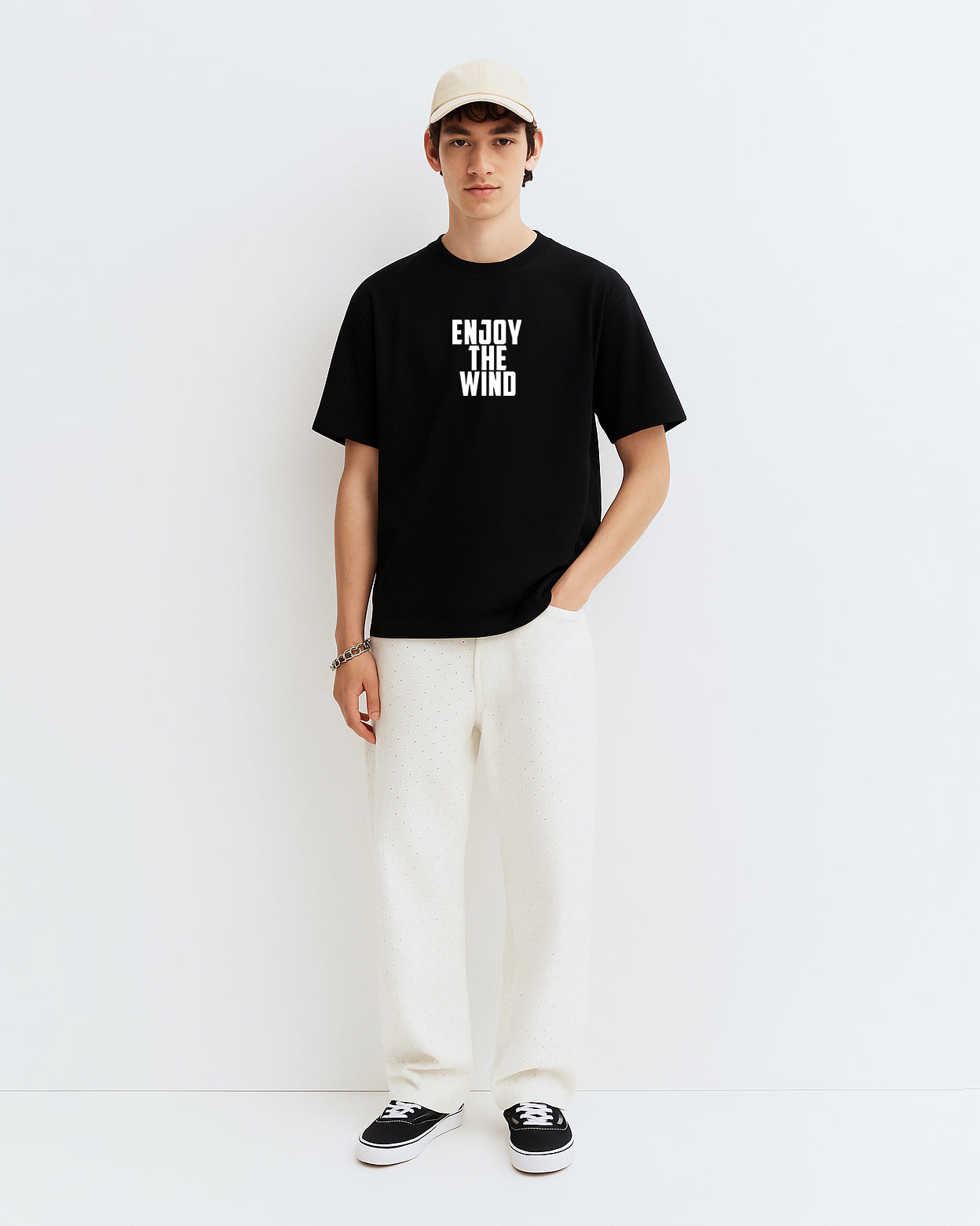 GRPHX Enjoy the Wind oversized cotton graphic tee India