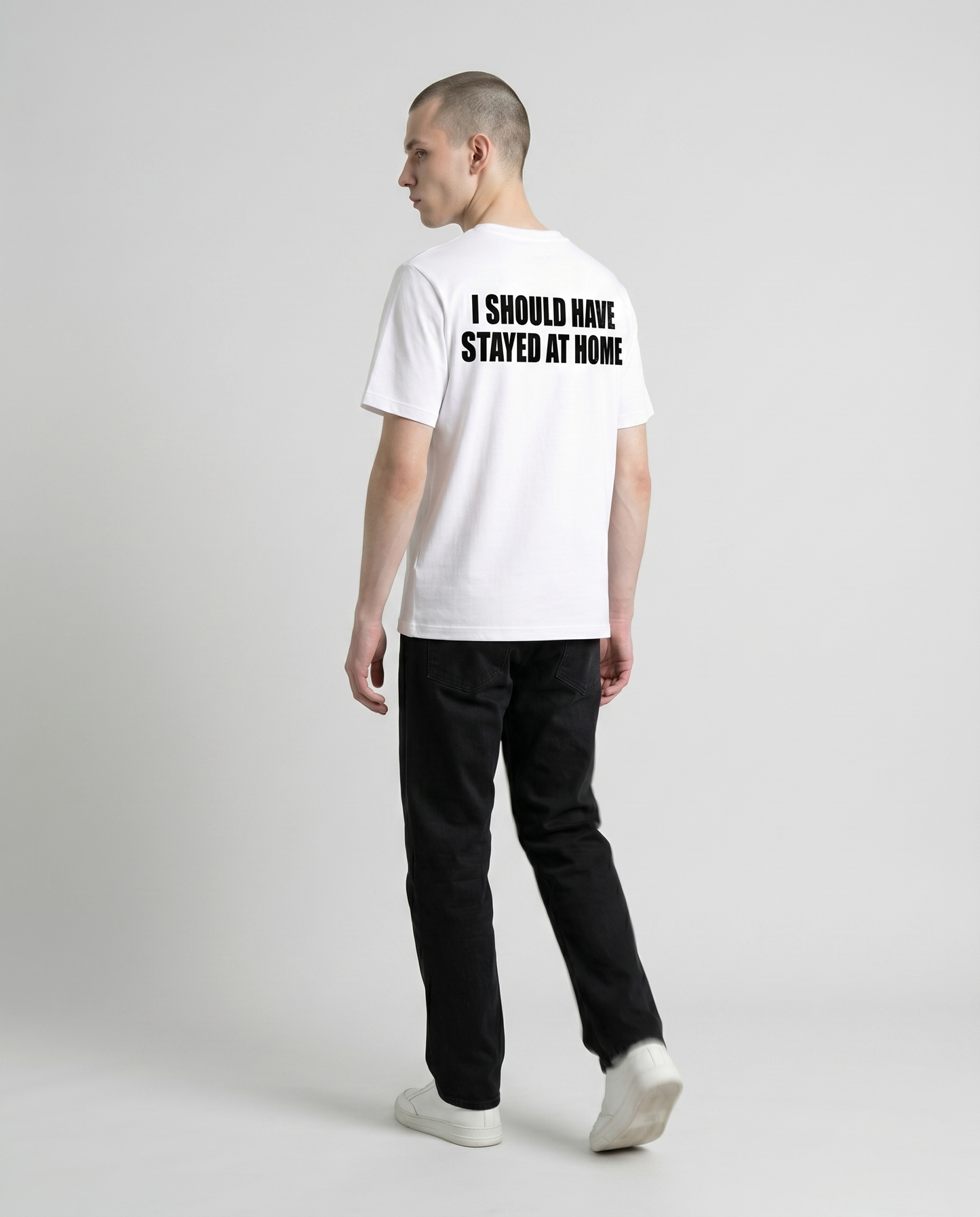 GRPHX I Should Have Stayed At Home funny statement tee