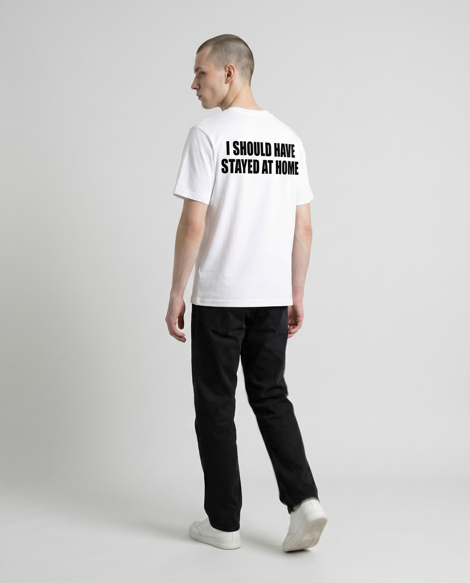 GRPHX I Should Have Stayed At Home funny statement tee