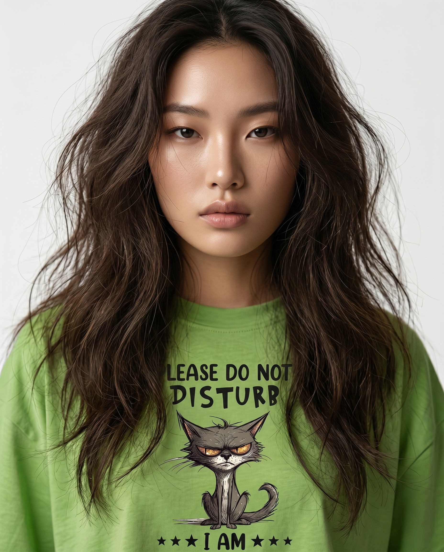 GRPHX Do Not Disturb graphic oversized crop top Close Up
