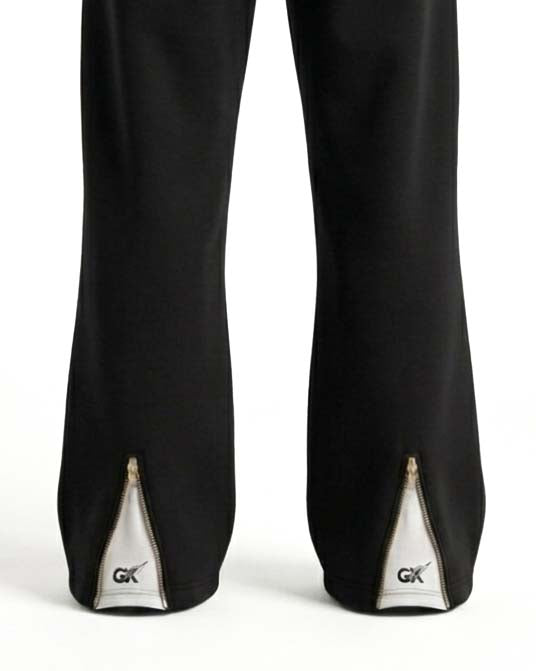GRPHX Minimal Black Track Pants back view – relaxed fit