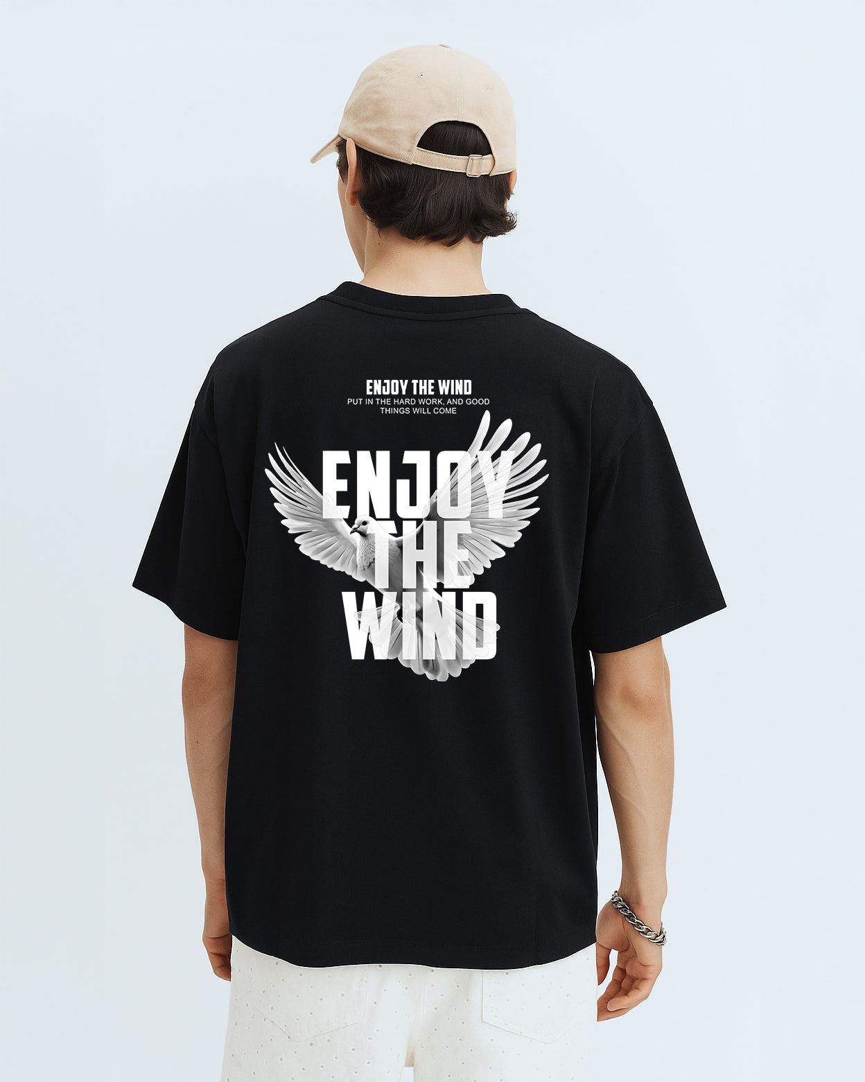 GRPHX Enjoy the Wind tee back view – freedom graphic print
