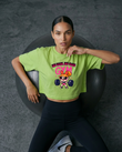 GRPHX No Pain No Gain gym oversized crop tee front view