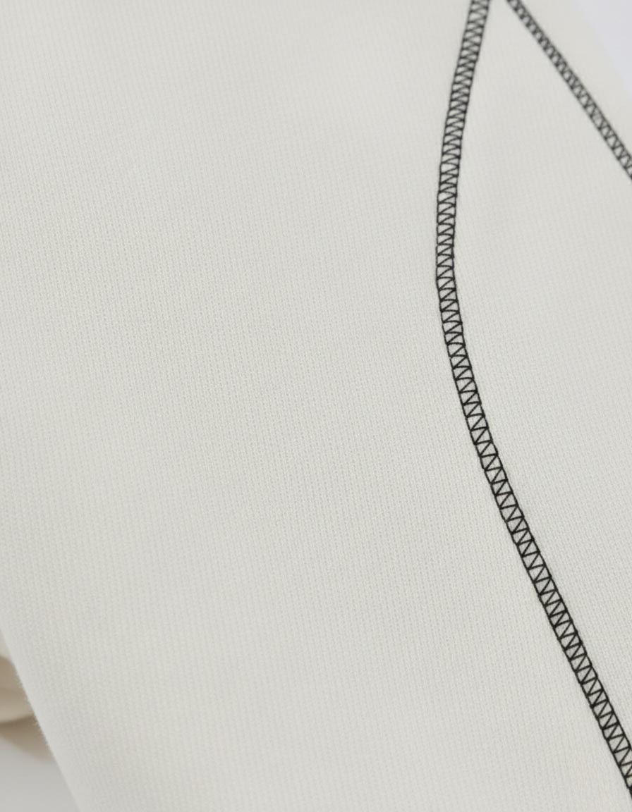 GRPHX White Oversized Cotton Lower 330 GSM close up view – heavyweight comfort fit