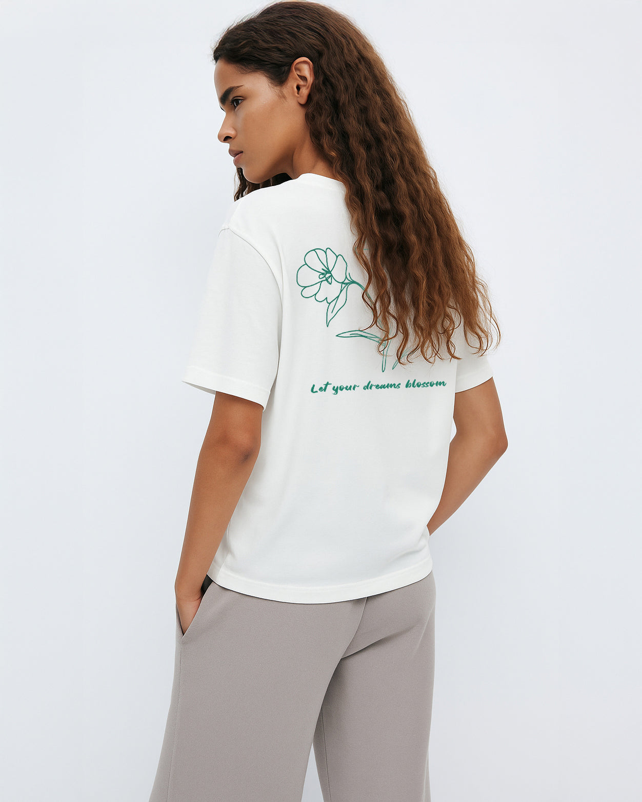 GRPHX Oversized Cotton T-Shirt – “Let Your Dreams Blossom”