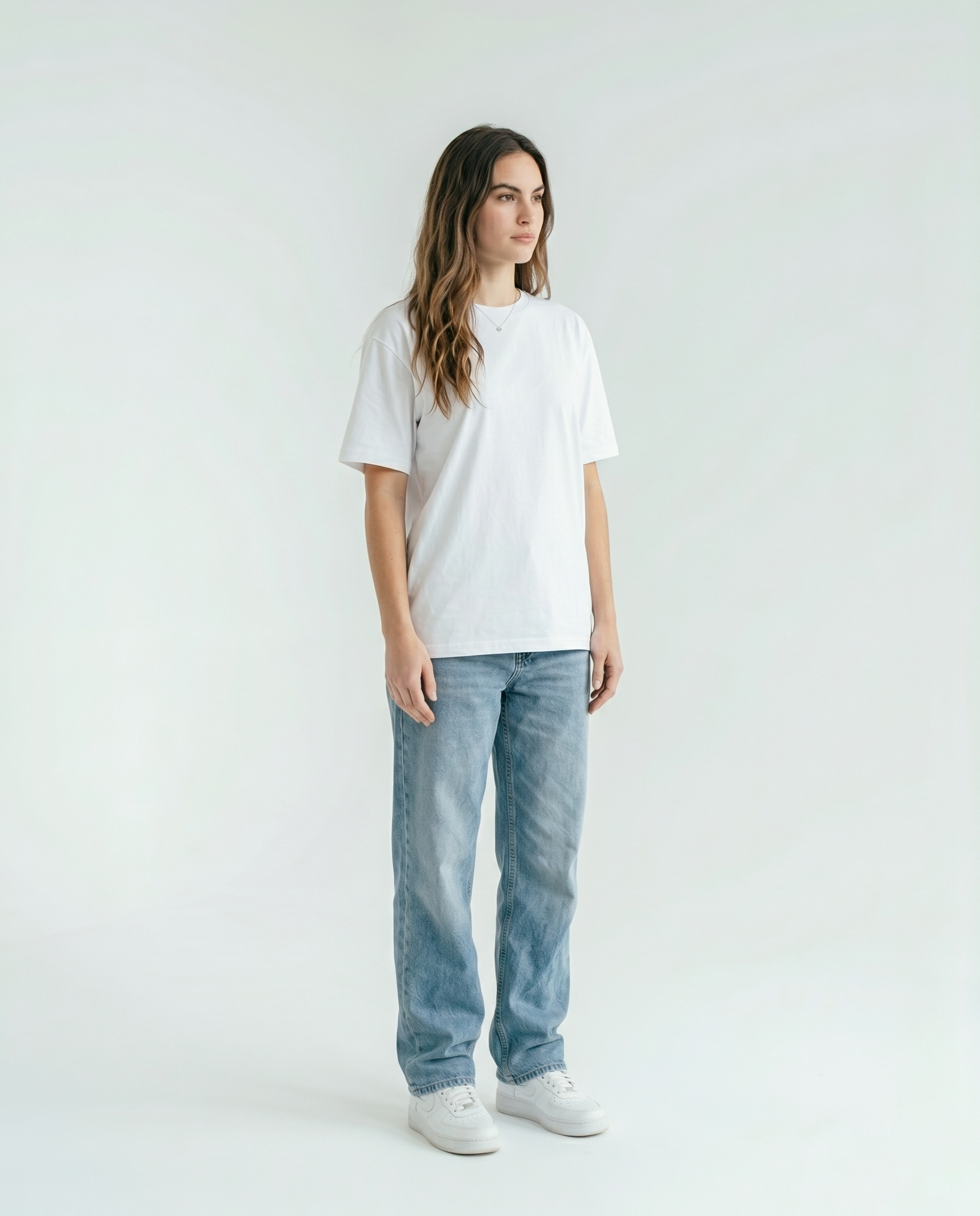 GRPHX Premium Heavyweight Cotton T-Shirt model side view