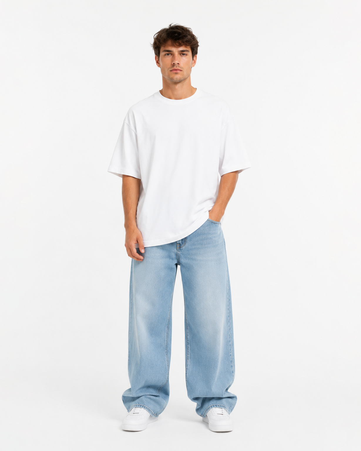I'm Friendly, But My Wife Isn't – Oversized Graphic T-Shirt | Premium Heavyweight Cotton