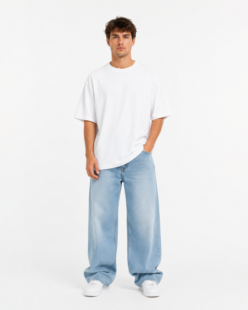 I'm Friendly, But My Wife Isn't – Oversized Graphic T-Shirt | Premium Heavyweight Cotton