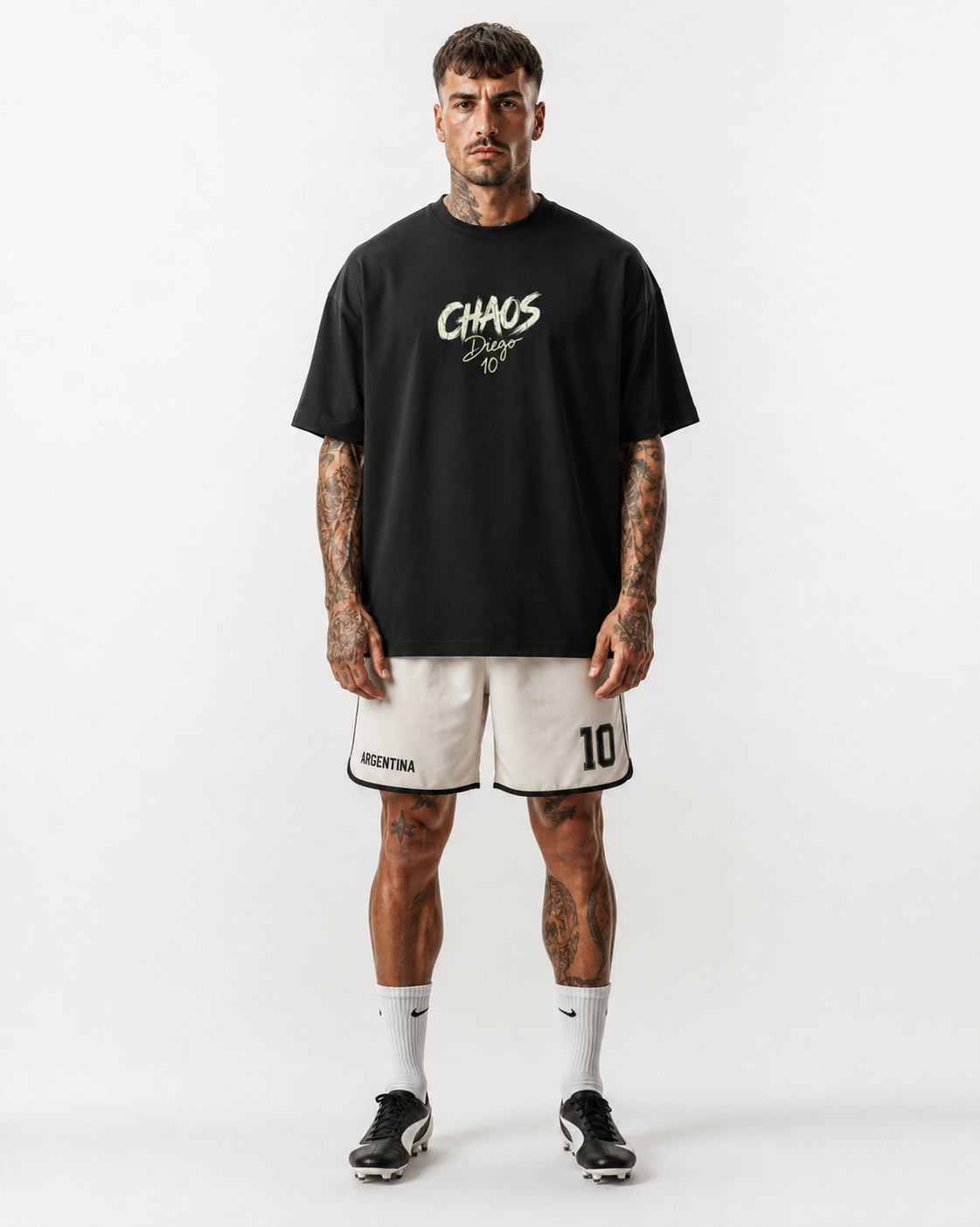 CHAOS "The Game" Heavyweight Terry Tee – Black