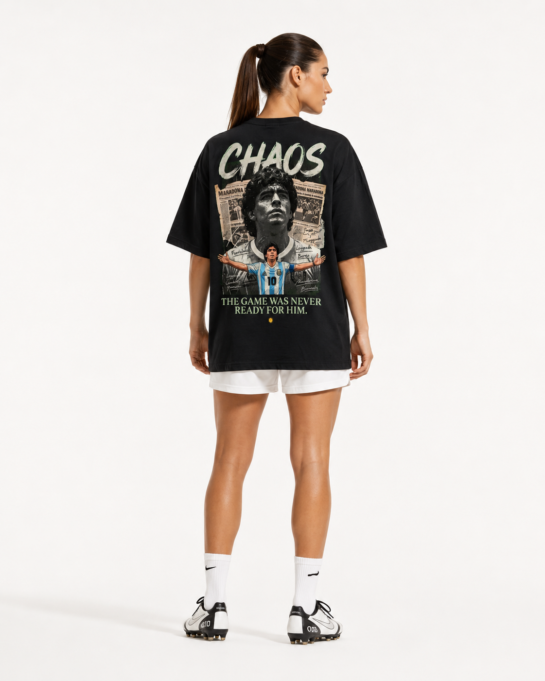 CHAOS "The Game" Heavyweight Terry Tee – Black