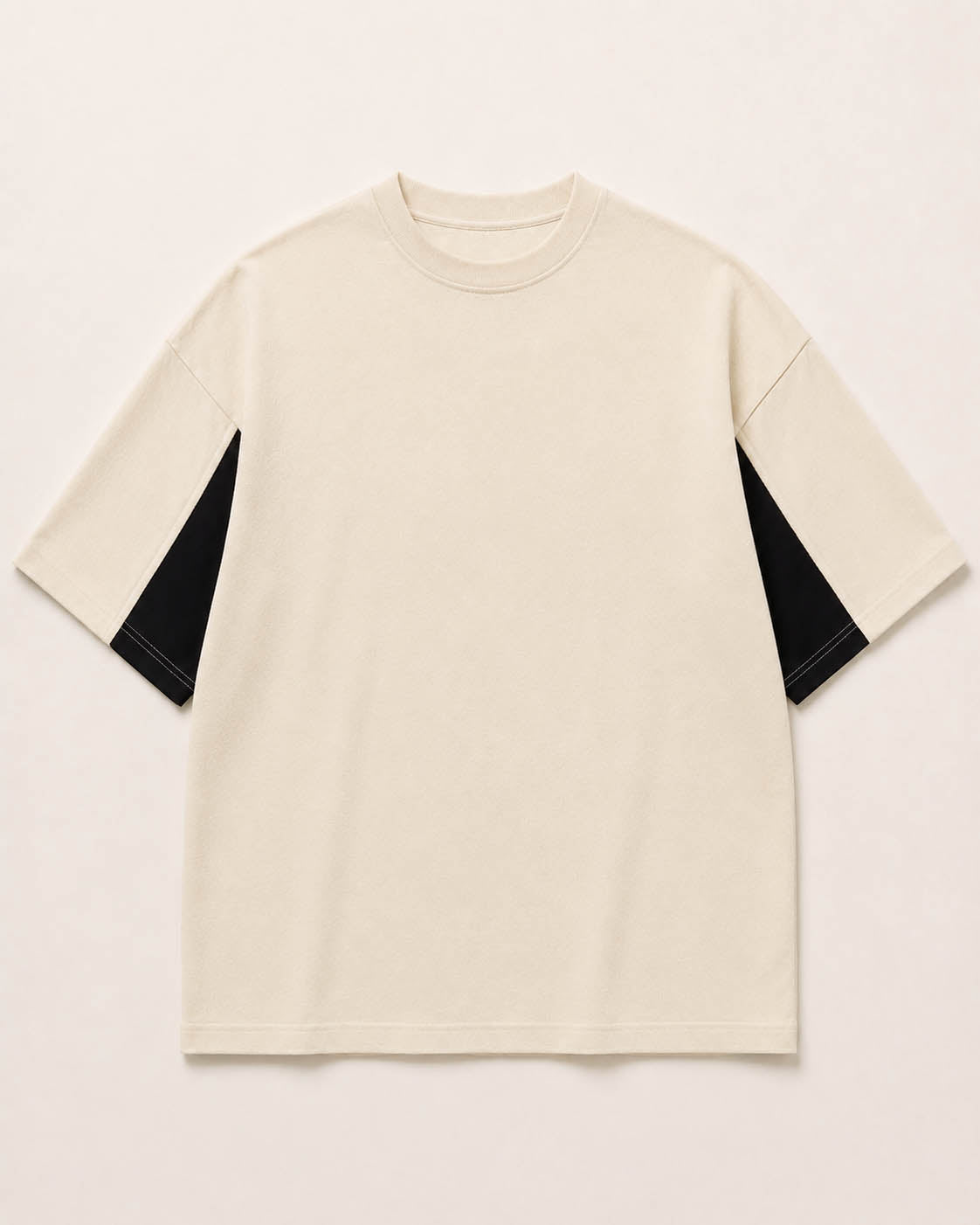 GRPHX Artisan Premium Heavyweight Oversized Tee | Dual-Tone Urban Essential - White