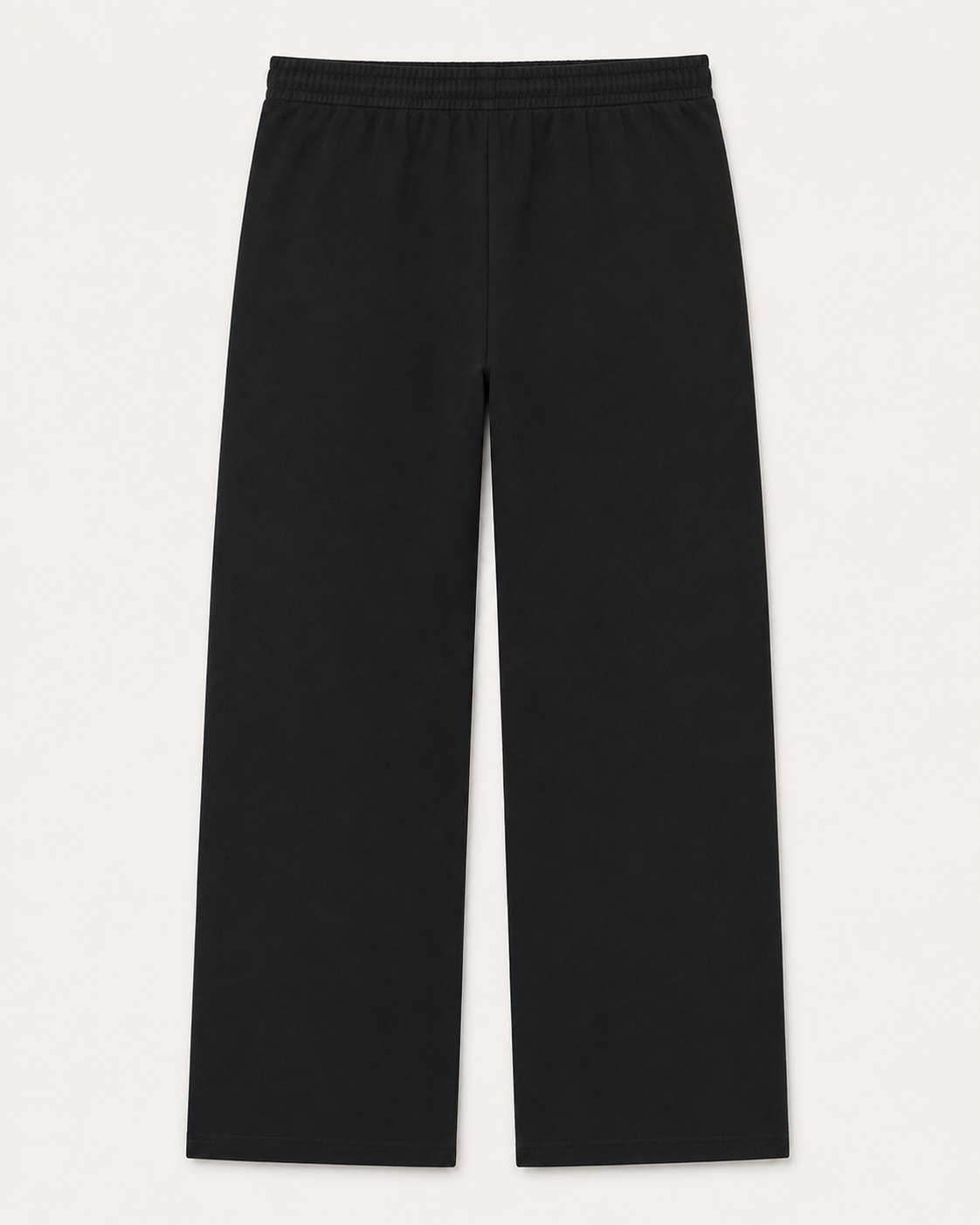 Black Oversized Cotton Lower – 330 GSM Heavyweight Comfort Fit