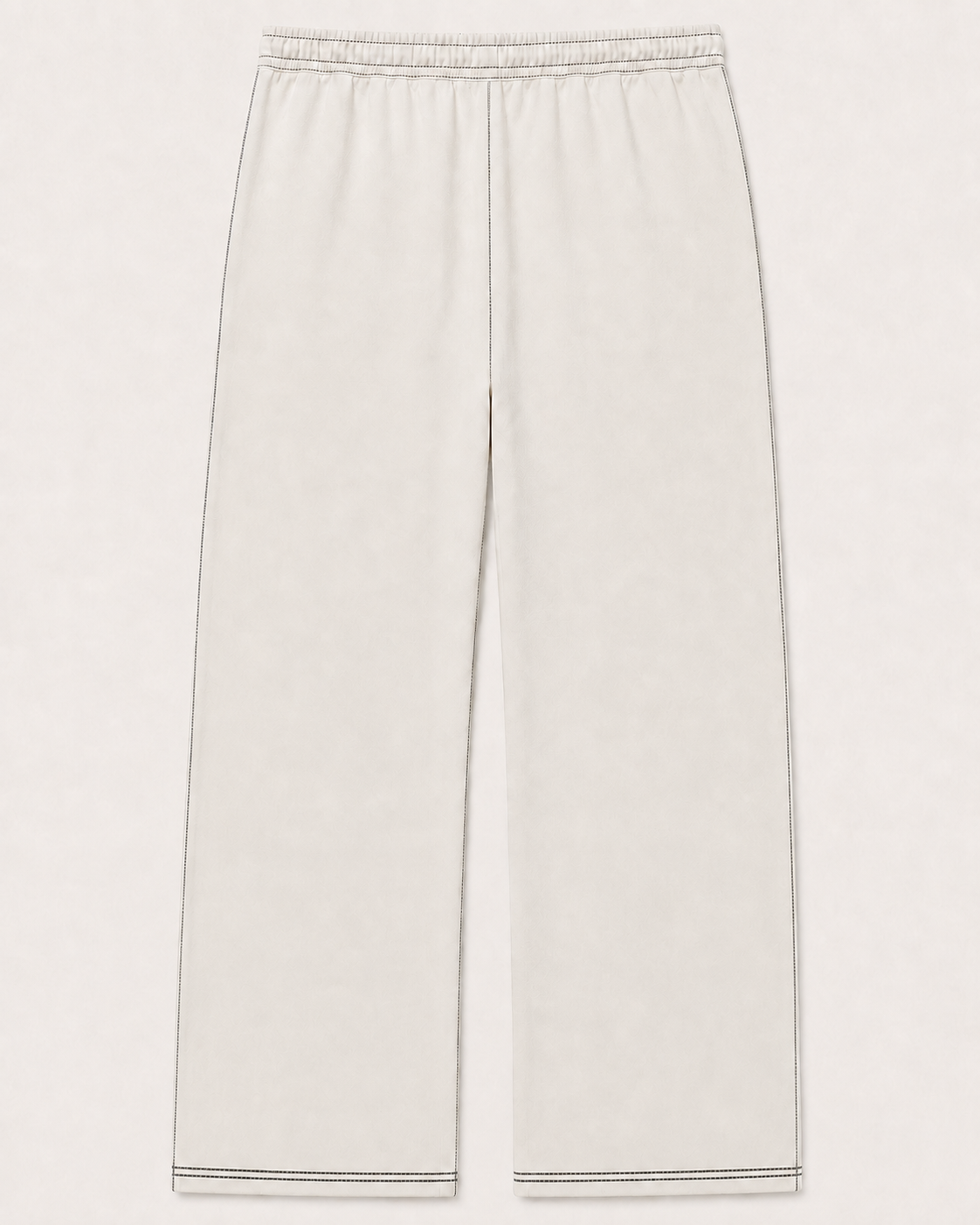 White Oversized Cotton Lower – 330 GSM Heavyweight Comfort Fit