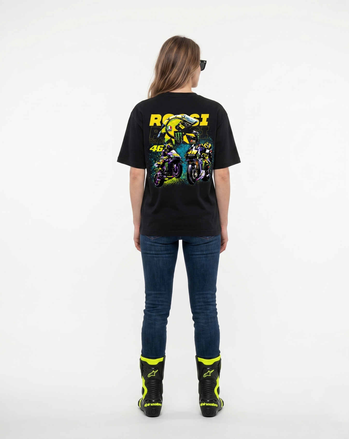 GRPHX Valentino Rossi #46 back graphic design – oversized streetwear tee