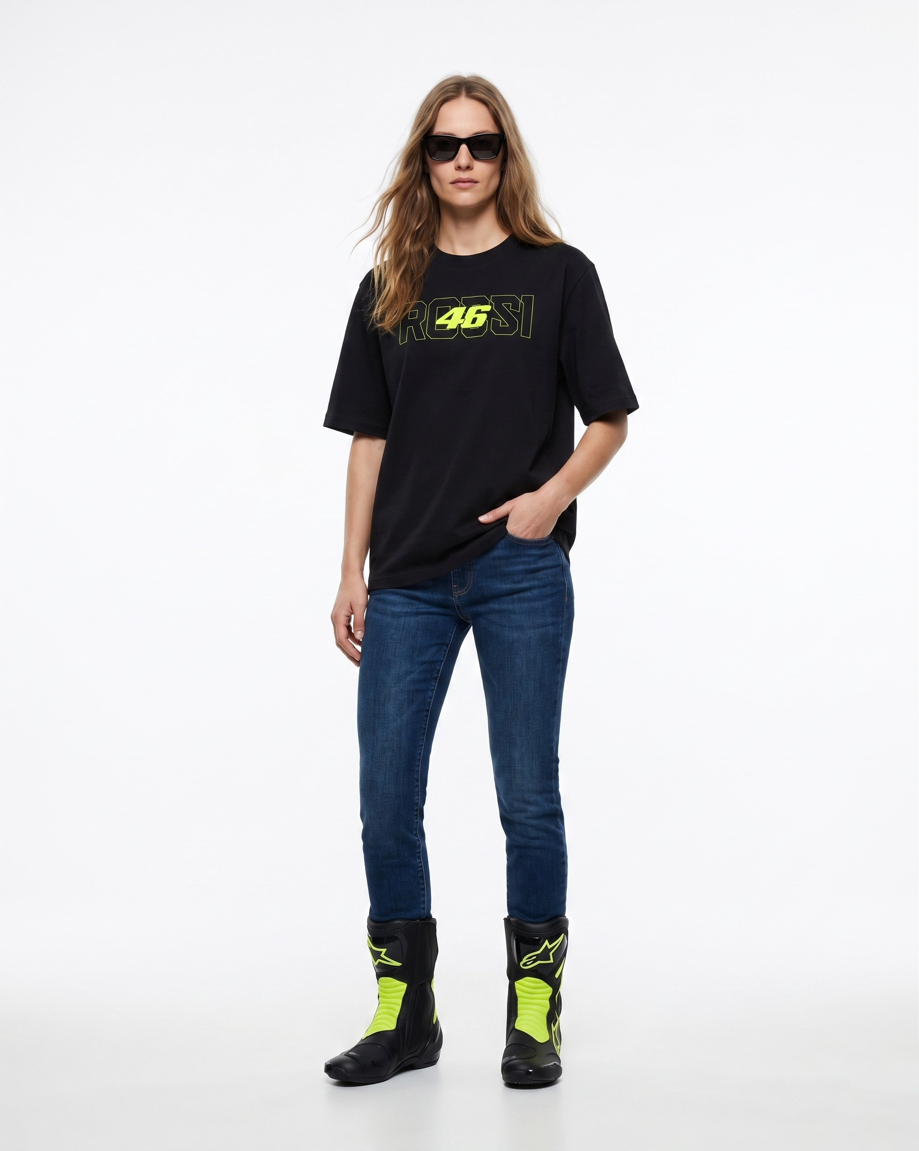 GRPHX Valentino Rossi #46 premium cotton t-shirt lifestyle shot
