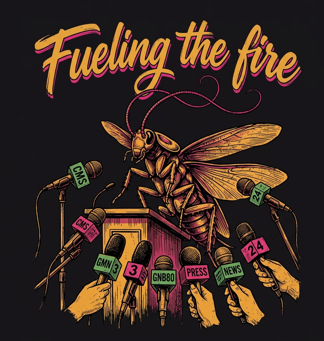 GRPHX "Fueling the Fire" Graphic T-Shirt – Premium Black